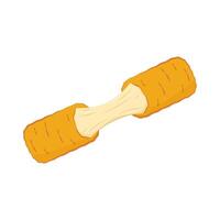 Mozzarella sticks . Mozzarella sticks on white background. Cheese stretch. vector