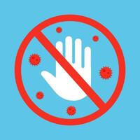 Hand and Virus . Do not use the handle. Bacteria . vector