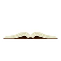 The book is open on white background. Book cartoon . vector