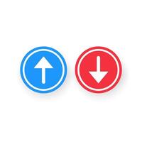 Arrow Up and Down symbol. Arrow Up and Down sign on white background. vector