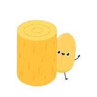 Rice character design. rice on white background. Paddy . vector