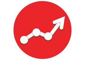 Growth Icon Flat Design Ideal for Various Applications, Isolated on White Background vector