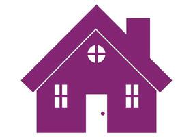 Modern House Icon Flat Design Ideal for Diverse Applications, Isolated on White Background vector