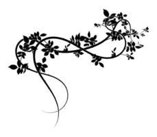 an elegant branch for decorating printing and for vector