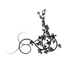 pattern element on the frame weaving corner plant vector
