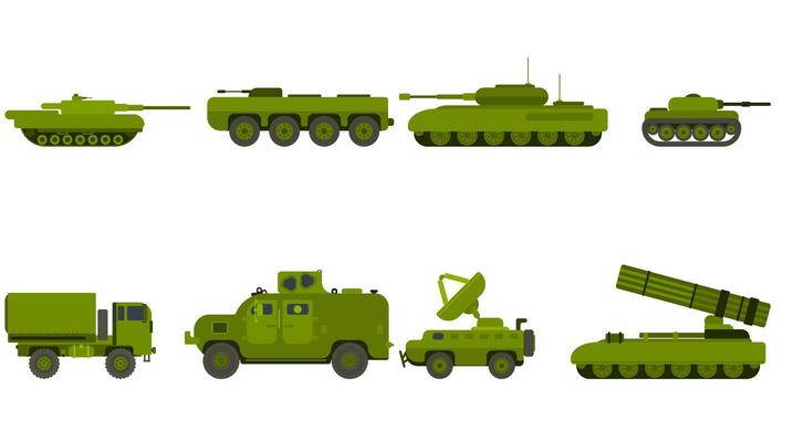 tanks and military equipment are for artillery