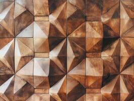 Natural-Looking Soft Sheen Tiles with Diamond-Shaped Wooden Background photo