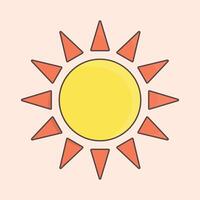 Sun icon Summer icon set illustration elements vector