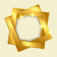 Elegant Gold Photo Frame with a square combination shape vector