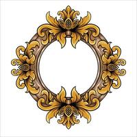Classic and luxury vintage style pattern frame design vector