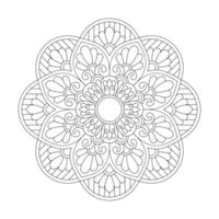 Delightful Designs Mandala Coloring Book Page for kdp Book Interior vector