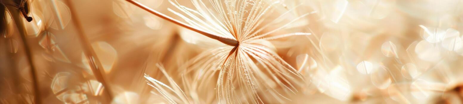 Arte Nouveau diente de león en beige marrón tonos foto