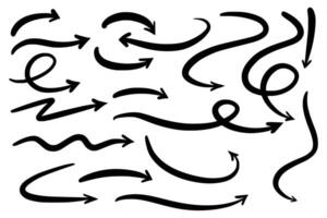 Modern different arrow set design vector