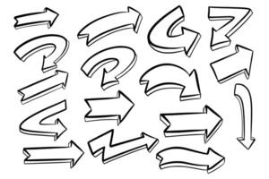 Modern different arrow set design vector