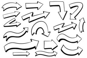 Modern different arrow set design vector