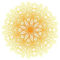Decorative mandala design with golden color vector