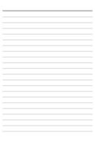 Blank lined paper sheet. Notepad and notebook template. Black and white. vector