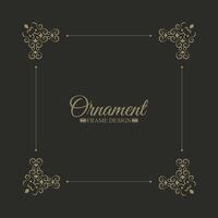 Flat decorative frame design background vector