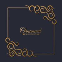 Elegant gold decorative frame design background vector
