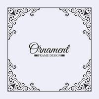 Flat decorative frame design background vector