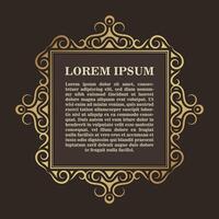 Luxury calligraphy square ornament frame line vector