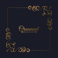 Elegant gold decorative frame design background vector