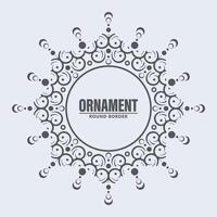 Flat decorative ornament frame background vector
