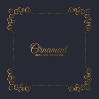Elegant gold decorative frame design background vector