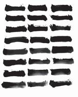 Abstract black ink brush strokes on white background vector