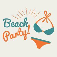 Summer Holidays Design Elements. Hipster Vintage Logotypes and Badges on Yellow Background. Beach Vacation, Party, Journey vector
