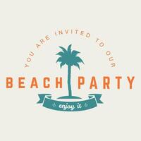 Summer Holidays Design Elements. Hipster Vintage Logotypes and Badges on Yellow Background. Beach Vacation, Party, Journey vector