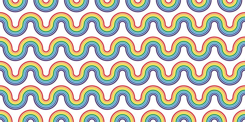 rainbow seamless pattern wave raining lgbt pride sky scarf isolated cartoon doodle repeat background tile wallpaper illustration design