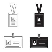 Identity card icon vector