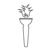 torch icon design vector