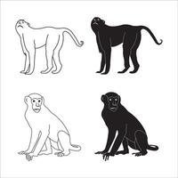 Monkey icon design vector