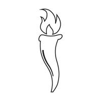 torch icon design vector