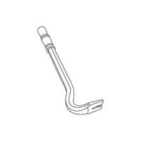 crowbar image design vector