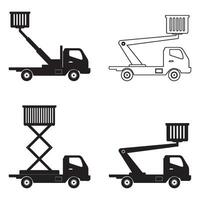 Lifting machine icon vector
