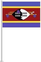 Eswatini national flag pole icon isolated on white background. vector