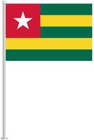 Togo national flag pole icon isolated on white background. vector