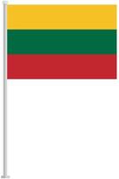 Lithuania national flag pole icon isolated on white background. vector