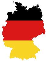 Map of Germany isolated on white background. vector