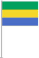 Gabon national flag pole icon isolated on white background. vector
