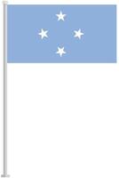 Federated States of Micronesia national flag pole icon isolated on white background. vector