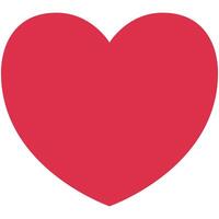 Red heart basic shape isolated on white background. vector