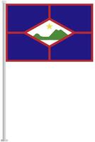 Sint Eustatius national flag pole icon isolated on white background. vector