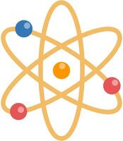 Atom flat icon illustration isolated on white background. vector