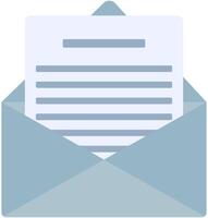Envelope with letter illustration isolated on white background. vector