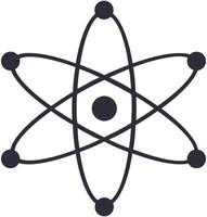Molecule icon symbol sign isolated on white background. vector
