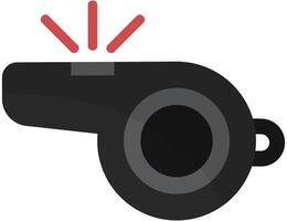 Whistle flat icon isolated on white background. vector
